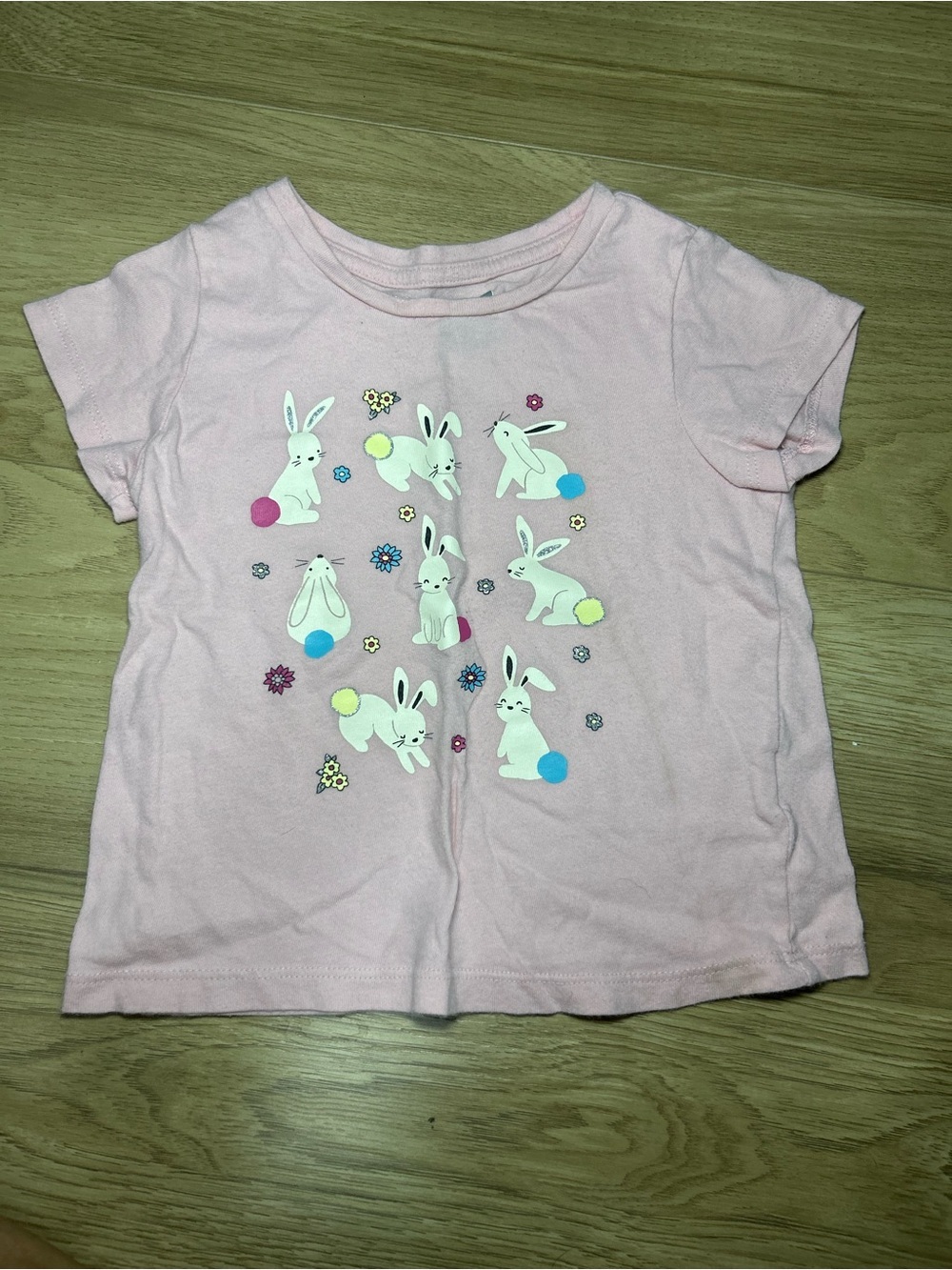 GAP Light Pink Bunny Print Short-Sleeve Tee